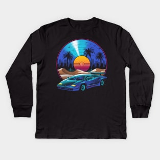 Retro Vinyl Soundtrack Kids Long Sleeve T-Shirt